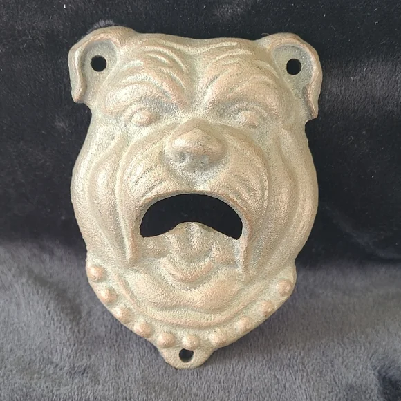 Pottery Barn Cast Iron Bulldog Wall Mount Bottle Opener - Picture 1 of 2